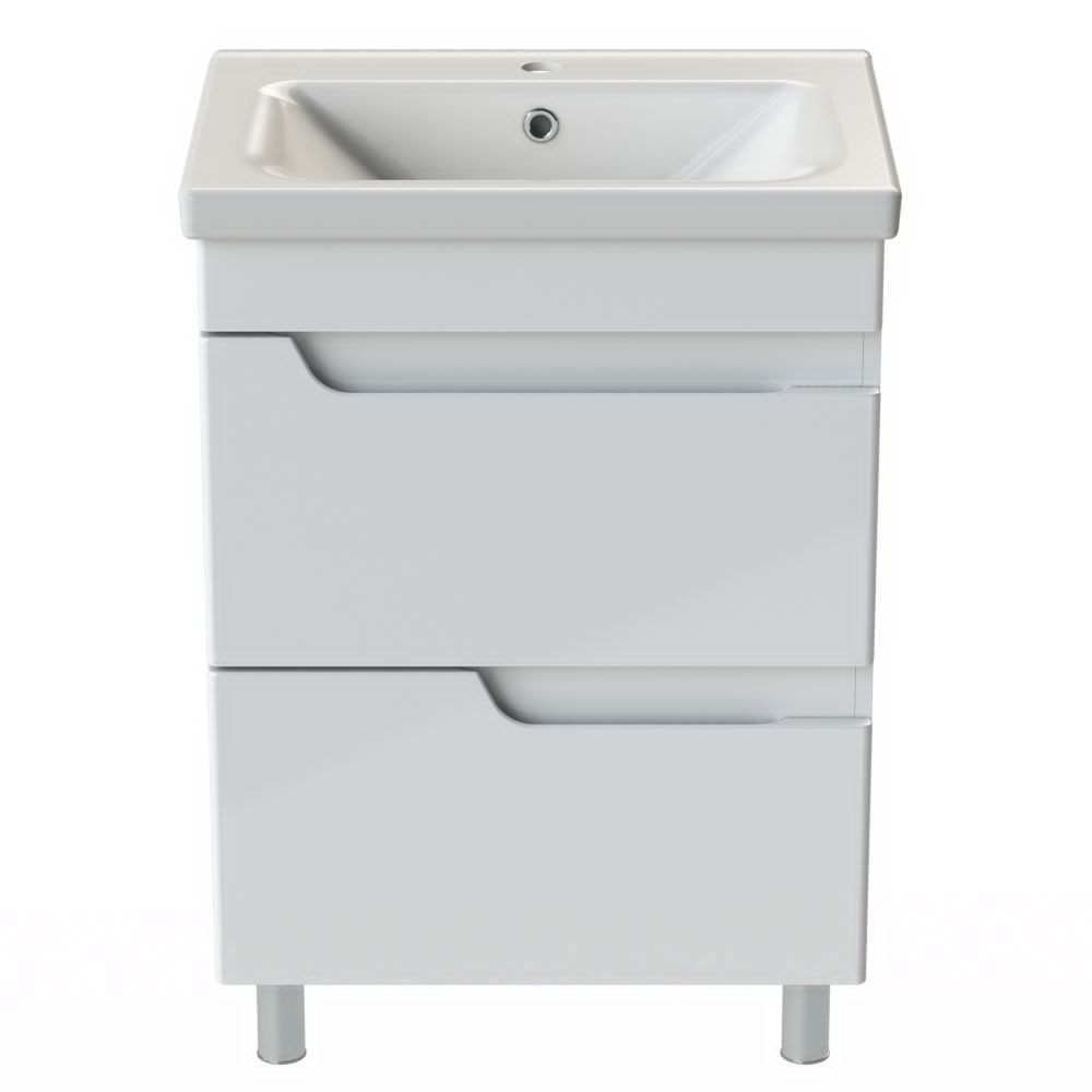 Тумба с раковиной Orange TOPLINE-Milano TM60-02+RA 60х50 напольная цвет белый