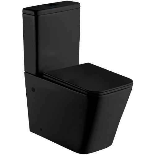 Унитаз напольный с бачком WeltWasser WW GELBACH 001 XL MT-BL (10000005776) черный с сиденьем микролифт безободковый душевой смыв