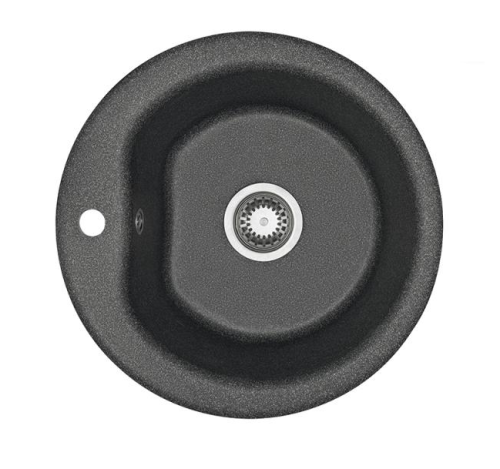 Кухонная мойка Aquaton Мида 1A712732MD210 50х50 цвет черный поверхность матовая