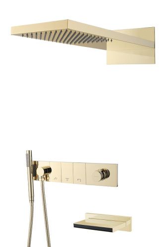 Душевая система Boheme Zodiac 132-2-MG встраиваемая в стену цвет золото