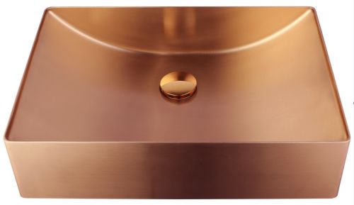 Раковина из нержавеющей стали AltroBagno Futuro AltroBagnoFuturo001015RaSp 50х30 накладная цвет медь