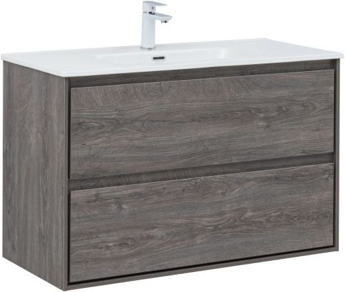 Тумба под раковину Aquanet Милан 00336375 100х50 подвесная цвет коричневый