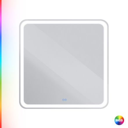 Зеркало с подсветкой Cezares CZR-SPC-MC-800-800-RGB-TCH 80х80 подвесное