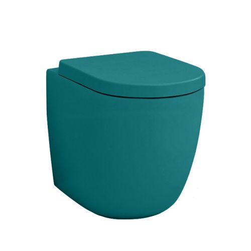 Чаша унитаза приставная Artceram File 2.0 FLV005 43 00 цвет зеленый без сиденья безободковая каскадный смыв