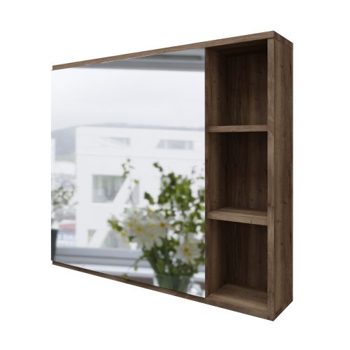 Зеркало-шкаф Grossman Форта 2080022 80х70 подвесной цвет коричневый