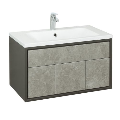 Тумба под раковину Aquaton Уэльс 1A267901WA6A0 80х40 подвесная цвет серый