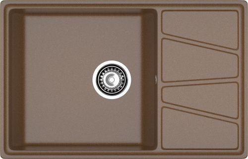 Кухонная мойка Granfest Vertex V-780L терракот 80х50 цвет коричневый поверхность матовая