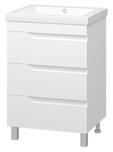 Тумба под раковину Misty Софт П-Соф-01060-0113Я 60х50 напольная цвет белый