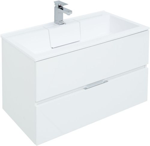 Тумба под раковину Aquanet Алвита 00235340 90х40 подвесная цвет белый