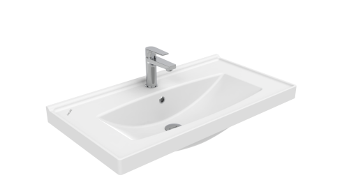 Раковина из сантехнического фарфора Creavit Sera TF185-00CB00E-0000 90х50 накладная цвет белый
