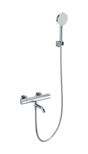 Смеситель для ванны Wonzon & Woghand WW-B3029-A1-CR настенный хром с термостатом