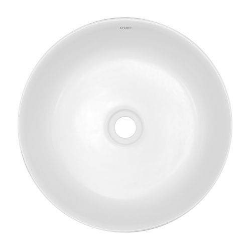 Раковина из сантехнического фаянса Azario AZ-3272-MW 40 см накладная цвет белый без отверстий под смеситель