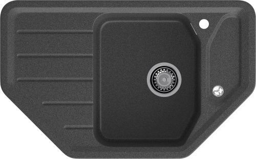 Кухонная мойка Granfest Corner C-800E графит 80х60 цвет серый поверхность матовая