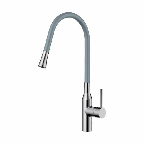 Смеситель для кухни Omoikiri Yatomi 4994251 на мойку серый/нержавеющая сталь