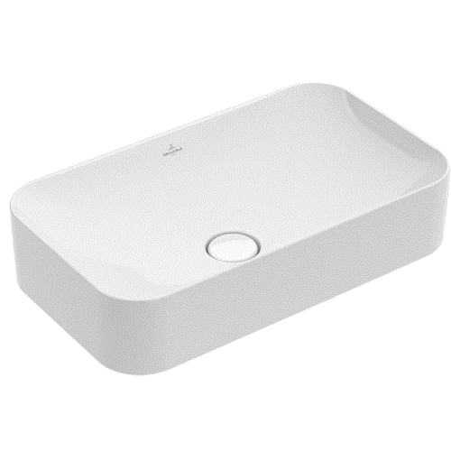 Раковина из сантехнического фарфора Villeroy Boch Finion 414361R1 60х40 накладная цвет белый без отверстий под смеситель