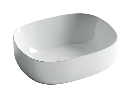 Раковина из сантехнического фарфора Ceramica Nova ELEMENT CN6018 50х40 накладная цвет белый без отверстий под смеситель