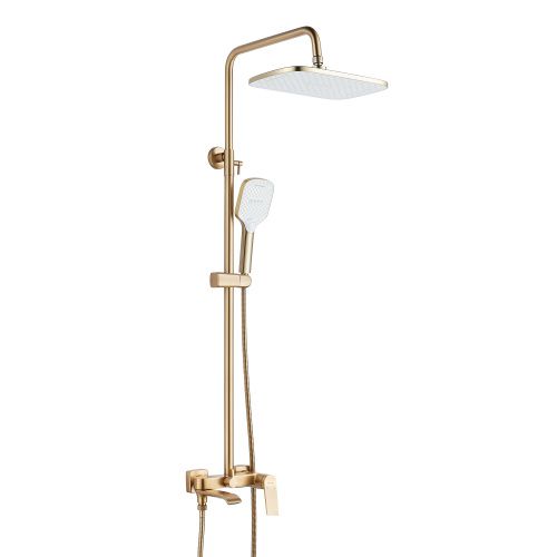 Душевая стойка Shevanik S4136G настенная цвет золото