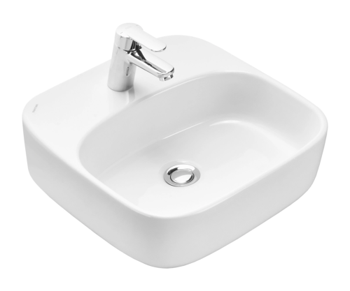 Раковина мебельная керамическая Santek Одри Soft 42 1.WH50.1.709 40х40 накладная цвет белый 1 отверстие под смеситель