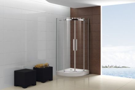 Душевой уголок Cezares STYLUS-M STYLUS-O-M-R-2-100-C-Cr 100х100 стекло прозрачное профиль хром без поддона