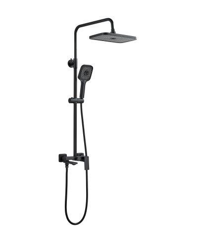 Душевая стойка Shevanik S9636H настенная цвет черный