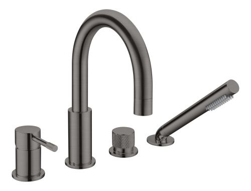 Смеситель Boheme Uno 460-GM на борт ванны серый