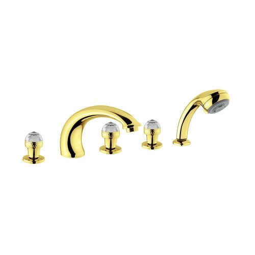 Смеситель Migliore AXO SWAROVSKI 18506 на борт ванны золото