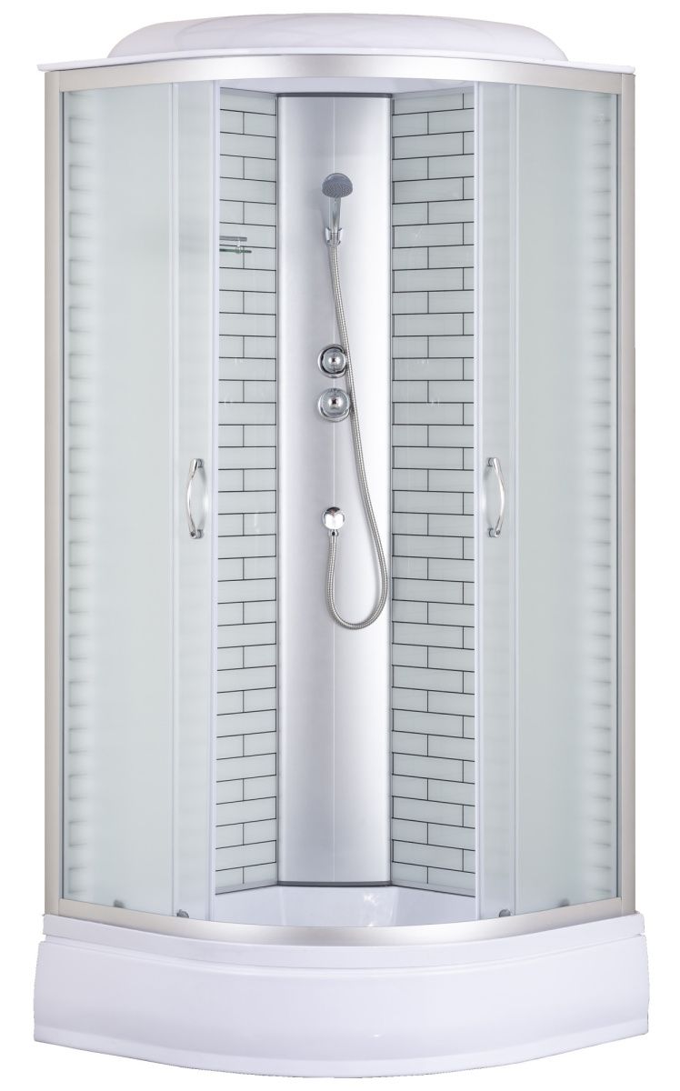 Душевая кабина Loranto CS-6690-25FW 90 90х90 четверть круга с крышей ориентация универсальная