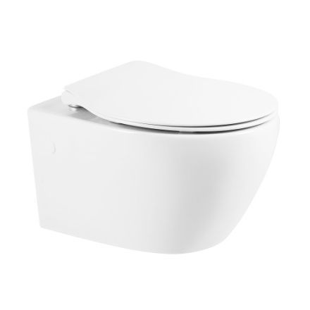 Чаша унитаза подвесная BelBagno PROSPERO BB507B цвет белый без сиденья безободковая каскадный смыв