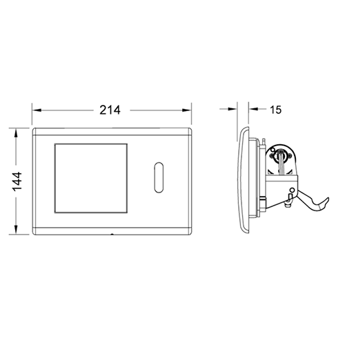 Клавиша смыва для унитаза инфракрасная Tece TECEplanus 9240351 цвет хром - фото 2