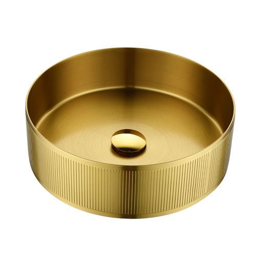 Раковина из нержавеющей стали AltroBagno Costoso AltroBagnoCostoso001005OrSp 40х40 накладная цвет золото