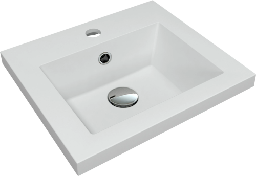 Раковина из искусственного камня Florentina Анита 400 10.150.00400.201 40х40 накладная цвет белый 1 отверстие под смеситель