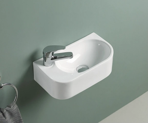 Раковина керамическая Gid Suspendido 61129R 40х20 подвесная цвет белый 1 отверстие под смеситель