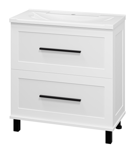 Тумба под раковину Misty Модерн П-Мод07080-011Пр 80х40 напольная цвет белый