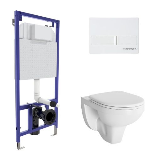 Комплект унитаз с инталляцией и клавишей смыва Berges NOVUM 042425