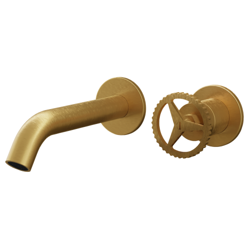 Смеситель для раковины Remer Chrono CH15PBG встраиваемый в стену золото