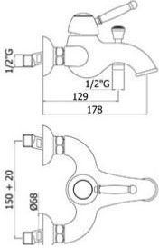 Смеситель для ванны с душем Paffoni Giorgia GI022CR настенный хром - фото 2