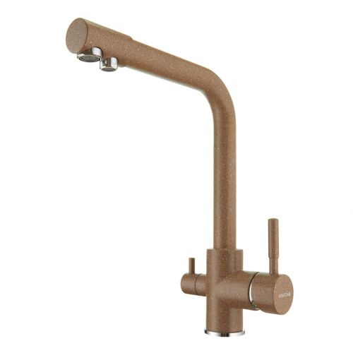 Смеситель для кухни Aquaton РУАН 1AX004FCXX270 на мойку коричневый
