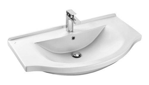 Раковина мебельная керамическая Santek Эльбрус 90 1.WH11.0.790 90х50 накладная цвет белый 1 отверстие под смеситель