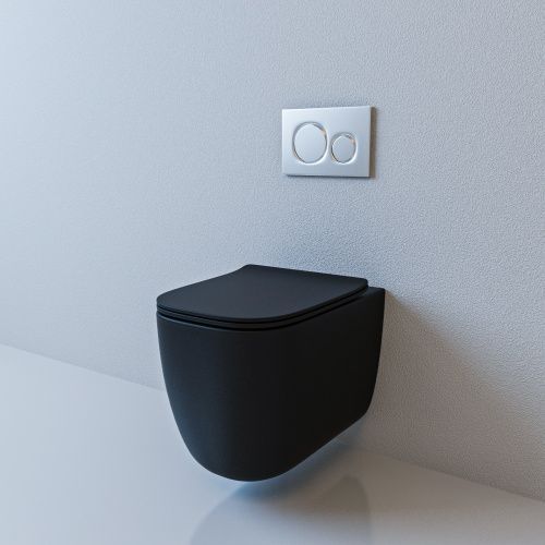 Унитаз подвесной Esbano GARANT ESUPGARABM черный с сиденьем микролифт безободковый душевой смыв