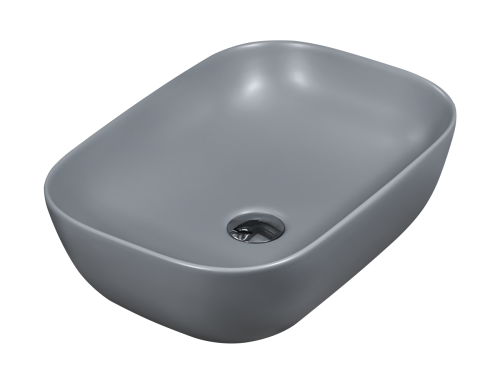 Раковина мебельная из сантехнического фаянса Melana 320328MG-805 50х30 накладная цвет серый
