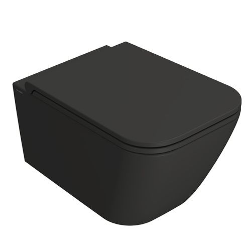 Чаша унитаза подвесная Globo Stone STS05.SK цвет черный без сиденья безободковая смыв торнадо