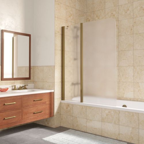 Душевая шторка на ванну Vegas-Glass E2V LUX ST E2V LUX ST 115 05 10 L 115х150 стекло матовое профиль бронза ориентация левая
