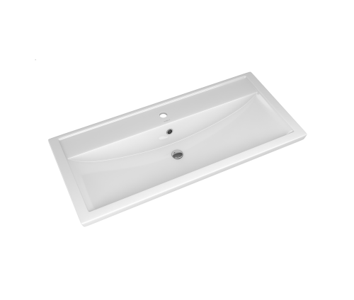 Раковина из сантехнического фарфора Kirovit Фостер Вн Крв35 100х50 накладная цвет белый