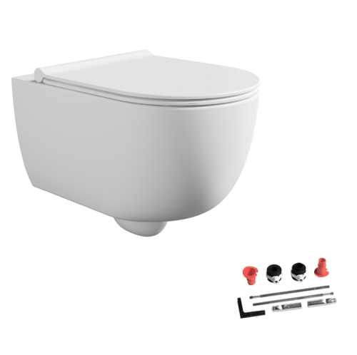 Унитаз подвесной Alice Unica 32254101SET белый с сиденьем микролифт безободковый