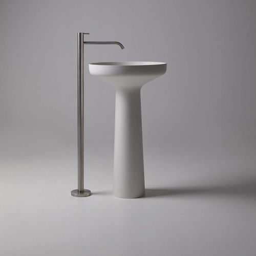 Раковина из искусственного камня Antonio Lupi Ago AGO85 Bianco/cr 50 см напольная цвет белый без отверстий под смеситель