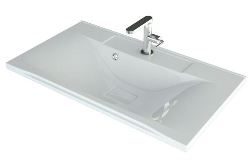 Раковина из искусственного камня Uperwood Elen 291120423 80х40 полувстраиваемая цвет белый