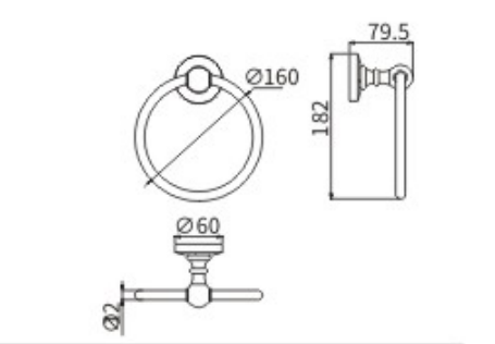 Полотенцедержатель CeramaLux Caps 51306 - фото 2