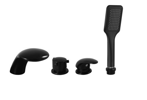 Смеситель RavSlezak D471.5PCMAT на борт ванны черный