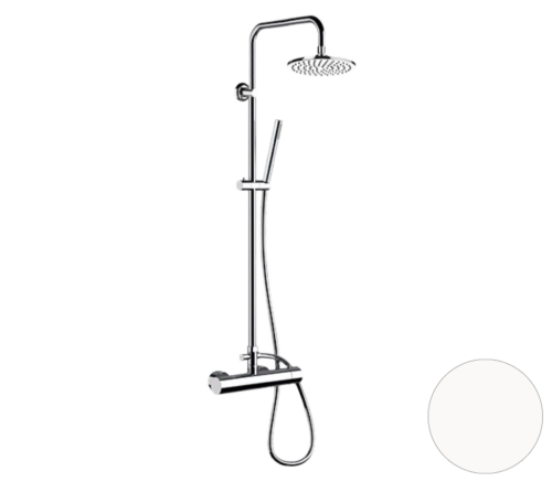 Душевая стойка Remer Minimal N37RX7MMM20BO настенная цвет белый