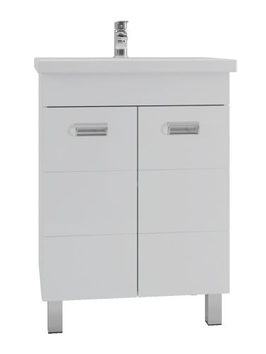 Тумба с раковиной Orange Таис Ta-60TUW+RA 60х50 напольная цвет белый